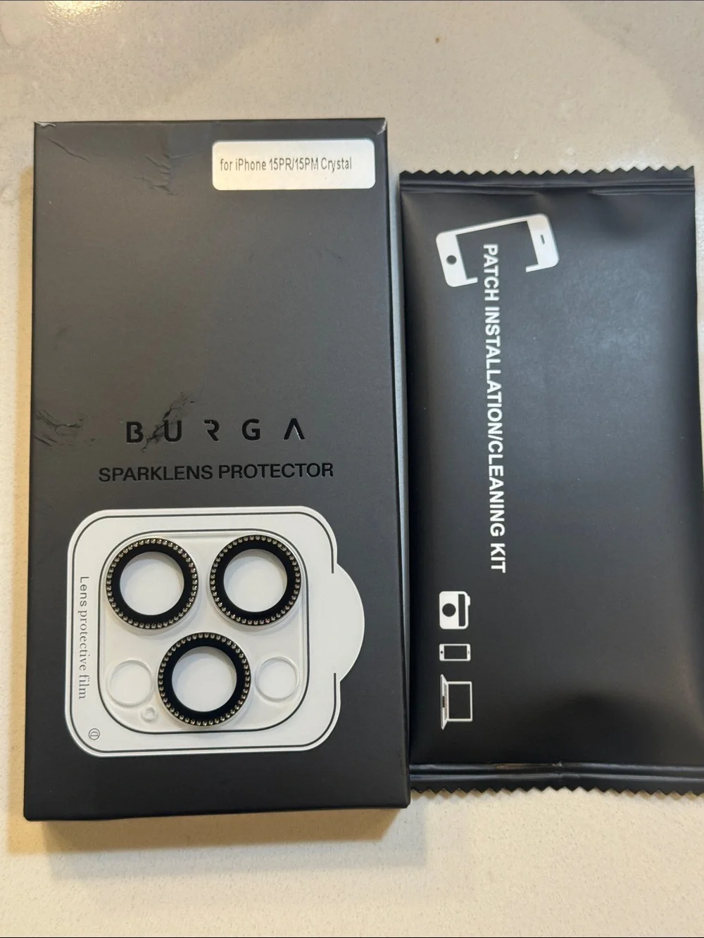 Burga Black SparkLens Camera Lens Protector Kit for iPhone